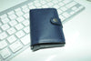 Navy Minimalist Leather RFID blocking wallet