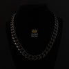 Necklace Piano Black / 12mm (0.47inch) / 71cm (28inches) Stainless Steel Miami Cuban Link Chain United Se7en