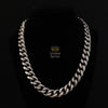 Necklace Satin Silver / 12mm (0.47inch) / 71cm (28inches) Stainless Steel Miami Cuban Link Chain United Se7en