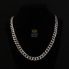 Necklace Satin Silver / 6mm (0.24inch) / 46cm (18inches) Stainless Steel Miami Cuban Link Chain United Se7en