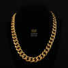 Necklace Vintage Gold / 12mm (0.47inch) / 71cm (28inches) Stainless Steel Miami Cuban Link Chain United Se7en
